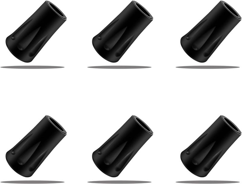 Inscool 6Pcs Replacement Cane Tips - Walking Sticks Accessories, Fit Most Trekking & Hiking Poles - Image 1